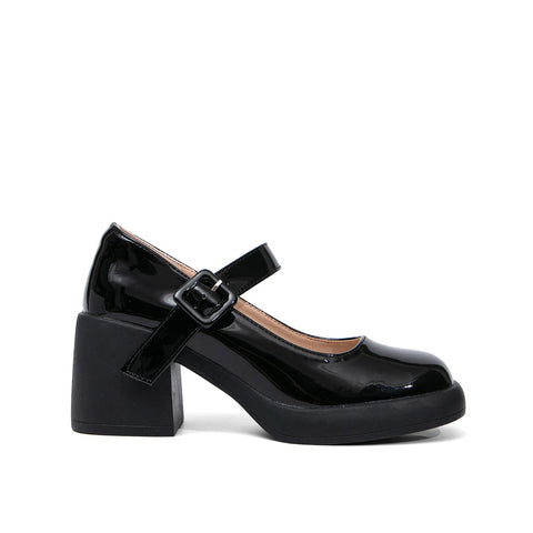 Mtvrmall - Women Retro Style Chunky Heeled Mary Jane Shoes