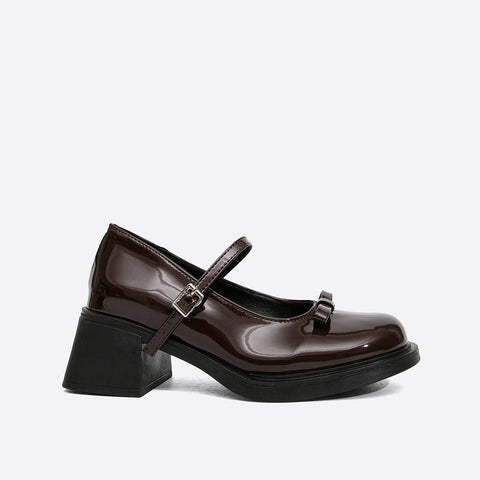 Mtvrmall - Women Summer Elegant Trendy Bowknot Decor Heeled Mary Janes