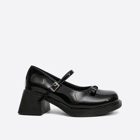 Mtvrmall - Women Summer Elegant Trendy Bowknot Decor Heeled Mary Janes