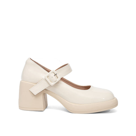 Mtvrmall - Women Retro Style Chunky Heeled Mary Jane Shoes
