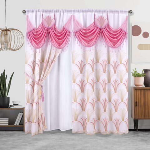 1pc Embroidered Double Layer Curtain - Enhance Home Decor with Thermal Insulation, Light Blocking, and Privacy - Suitable for Living Room, Bedroom, 52X84in