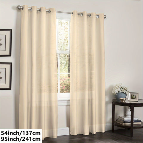 1 Panel Faux Silk Grommet Top Window Curtain for Living Room, Bedroom, Kitchen, Bathroom - Perfect Home Decor, Room Decor Solution