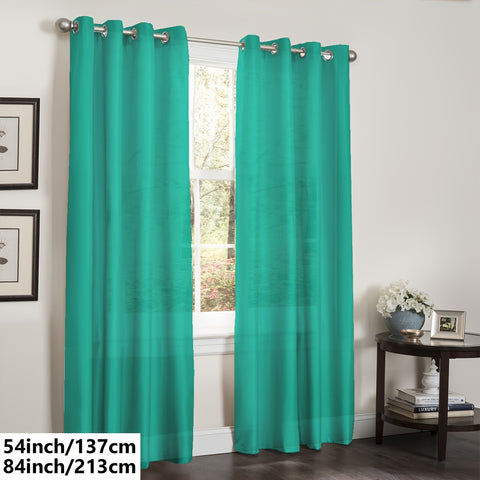 1 Panel Faux Silk Grommet Top Window Curtain for Living Room, Bedroom, Kitchen, Bathroom - Perfect Home Decor, Room Decor Solution