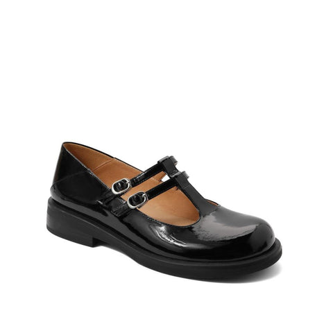 Mtvrmall - Women Cutout Leather Retro Mary Janes