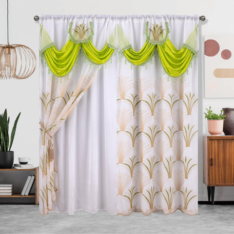 1pc Embroidered Double Layer Curtain - Enhance Home Decor with Thermal Insulation, Light Blocking, and Privacy - Suitable for Living Room, Bedroom, 52X84in