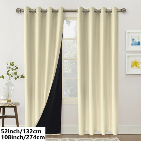 1panel Blackout Curtain With Coated Insulation Simple Grommet Top Curtain For Bedroom Curtains Living Room Home Decoration