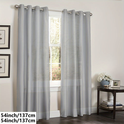 1 Panel Faux Silk Grommet Top Window Curtain for Living Room, Bedroom, Kitchen, Bathroom - Perfect Home Decor, Room Decor Solution