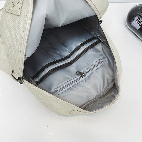 mtvrmall New Green Leisure Canvas Backpack Teen College Student Book Bag Boy Travel Rucksack Fashion Women's School Bag Female Packet