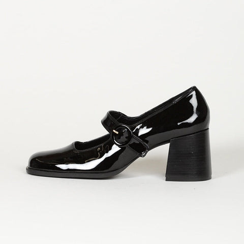 Mtvrmall - Woman¡®s  New Mary Janes Shoes Genuine Leather Shallow Square heel Pumps Buckle Strap Round Toe Lady Footwear