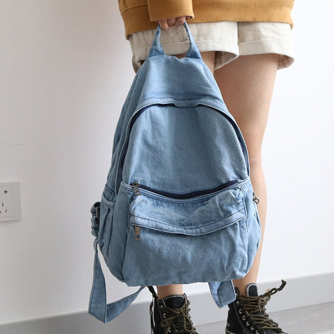 Retro Distressed Canvas Gray Backpack Boy Girl Cute College Female Book Travel Backpacks Cool Laptop Lady Student Ruckpack Bags