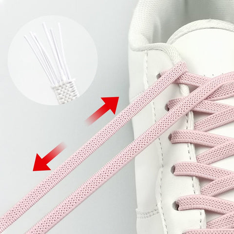 mtvrmall - No Tie Shoelaces Elastic Shoe Laces For Kids and Adult Sneakers Shoelace Quick Lazy Laces Shoes Accessories Shoestrings