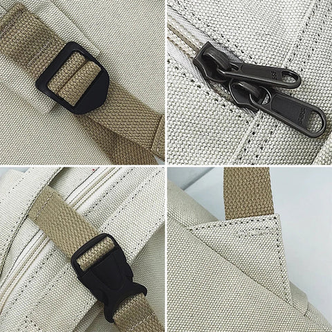 mtvrmall New Green Leisure Canvas Backpack Teen College Student Book Bag Boy Travel Rucksack Fashion Women's School Bag Female Packet