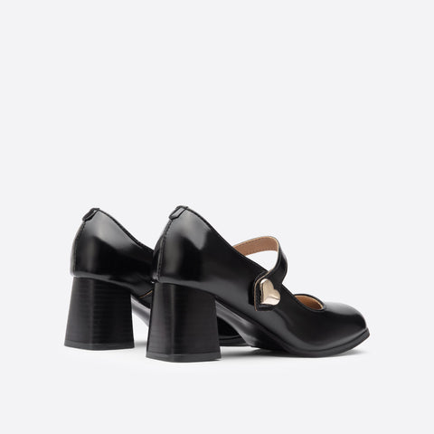 Mtvrmall - Women Buckle Decor Chunky Heeled Mary Janes