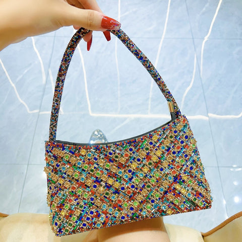 New Popular trade New full diamond dinner bag, 2025 handbags, banquet dresses, evening bags, underarm bags, messenger bags