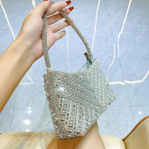 New Popular trade New full diamond dinner bag, 2025 handbags, banquet dresses, evening bags, underarm bags, messenger bags