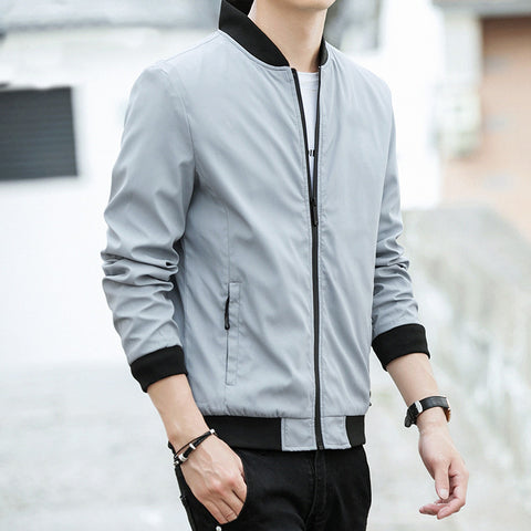 MTVRMALL Men's Korean Coat Spring and Autumn New Youth Baseball Uniform Casual All-Matching Tops plus Size Jacket Trendy Men's Clothing