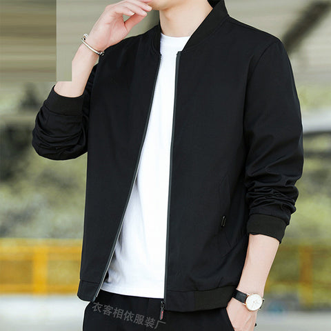 MTVRMALL Men's Korean Coat Spring and Autumn New Youth Baseball Uniform Casual All-Matching Tops plus Size Jacket Trendy Men's Clothing