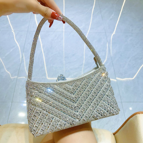 New Popular trade New full diamond dinner bag, 2025 handbags, banquet dresses, evening bags, underarm bags, messenger bags