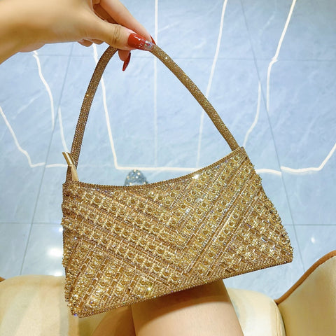 New Popular trade New full diamond dinner bag, 2025 handbags, banquet dresses, evening bags, underarm bags, messenger bags