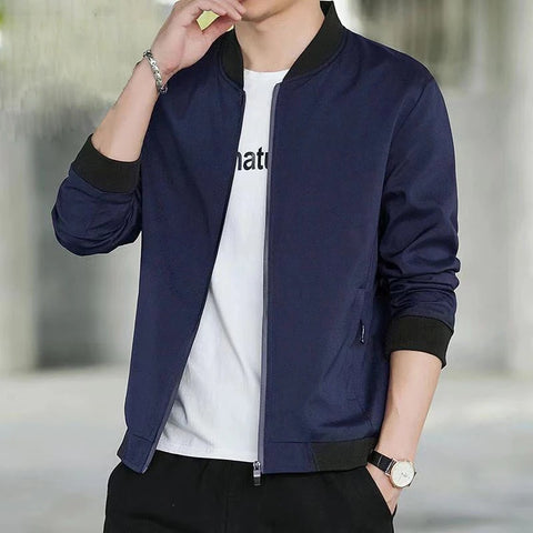 MTVRMALL Men's Korean Coat Spring and Autumn New Youth Baseball Uniform Casual All-Matching Tops plus Size Jacket Trendy Men's Clothing