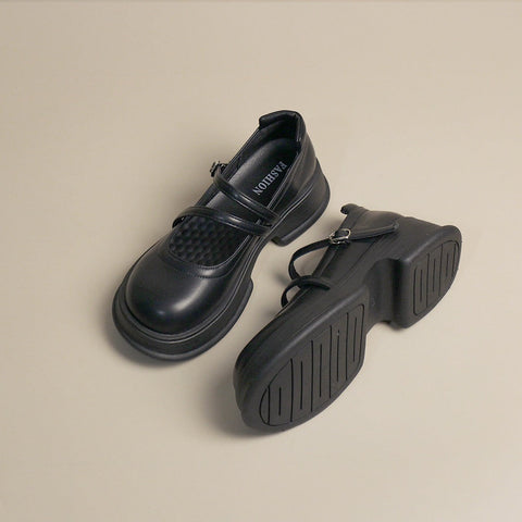 Mtvrmall - Women Daily Home Vacation Casual Sweet Round Toe Flat Mary Janes