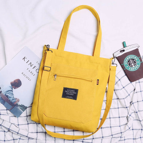 mtvrmall - Simple Women Package Print Cute Bear Canvas Bag Handbags Japanese Literary Shoulder Bag Casual Shopping Tote Girl Handbag