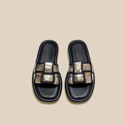 mtvrmall - Summer Slippers Women Flat Luxury Outdoor Beach Flip Flops Female Sandals Sexy Trend Brand Design Slides Shoes for Woman