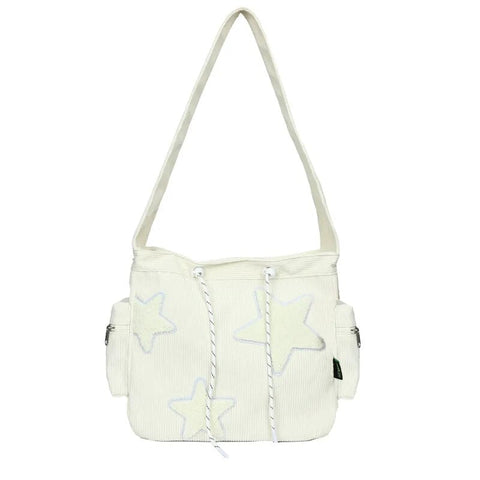 mtvrmall Girls Cute Star Print Shoulder Bags Women Japanese Casual Fashion Crossbody Bag Y2k Streetwear Tote Bags for College Student