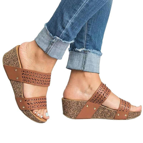 mtvrmall New Fashion Slippers High Heel Wedge Women Shoes Trend Luxury Sandals Women Designers Outdoor Sports Beach Height Increase