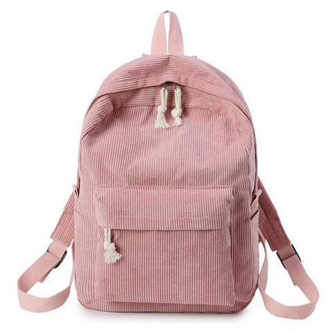 mtvrmall Fashion Backpack Corduroy Women Backpacks For Teenager Girls Student School Bag Backpack Striped Female Shoulder New Travel Bags