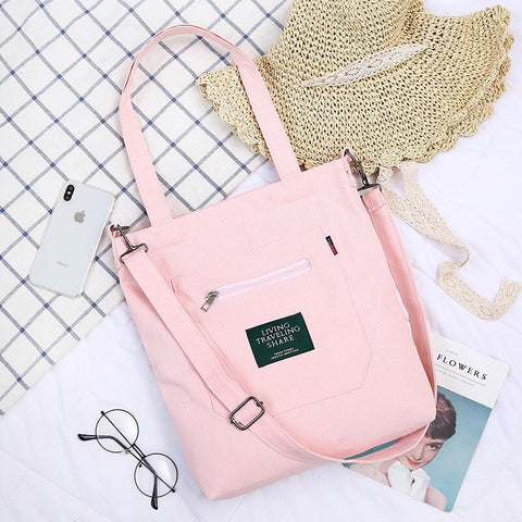 mtvrmall - Simple Women Package Print Cute Bear Canvas Bag Handbags Japanese Literary Shoulder Bag Casual Shopping Tote Girl Handbag