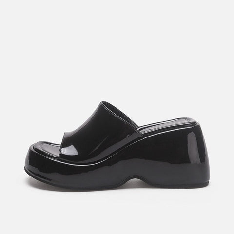 mtvrmall - Women High Heels Slippers Thick Platform Sandals Summer Shoes  New Fashion Slingback Flip Flops Pumps Casual Shoes Slides
