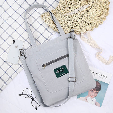 mtvrmall - Simple Women Package Print Cute Bear Canvas Bag Handbags Japanese Literary Shoulder Bag Casual Shopping Tote Girl Handbag