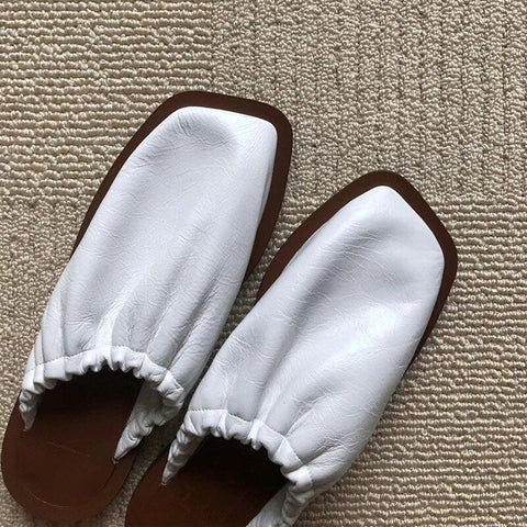 mtvrmall -  Sandals Female Slippers Women Fashion Flat Casual Mules Square Toe Sandals Women Flat Outdoor Walking Slides Zapatillas