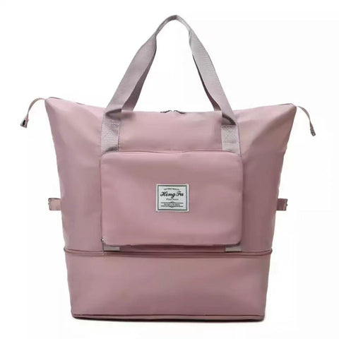 mtvrmall - Large Capacity Folding Travel Bags Waterproof Luggage Tote Handbag Travel Duffle Bag Yoga Sport Storage Shoulder Bag For Women