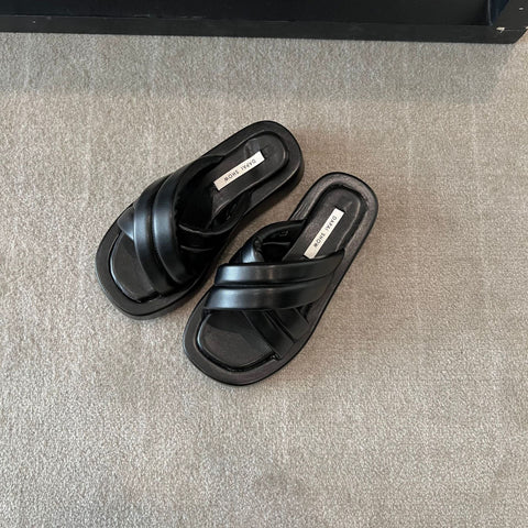 mtvrmall -  Summer New Women Slippers Thick Bottom Non-slip Outdoor Open Toe Beach Slippers Female Sandals Design Slides Woman Shoes