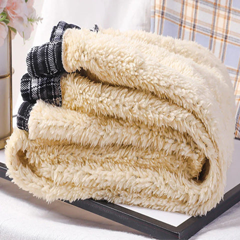 mtvrmall Fashion Warm Plush Pants Lamb Fleece Thick Plaid Women Winter Casual Loose Wide Leg Trousers Korean Streetwear Straight Student