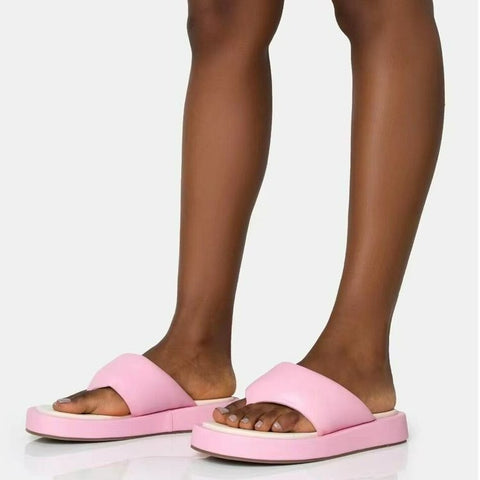 mtvrmall - Thick Sole Wedges Flip Flops For Women  Summer Clip Platform Sandals Woman Non-slip Beach Slippers Girls Outdoor Slides