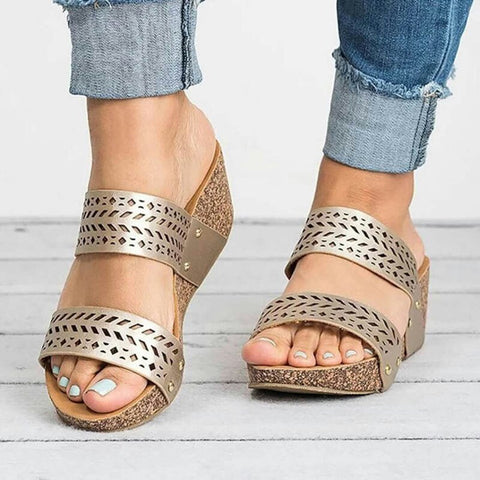 mtvrmall New Fashion Slippers High Heel Wedge Women Shoes Trend Luxury Sandals Women Designers Outdoor Sports Beach Height Increase