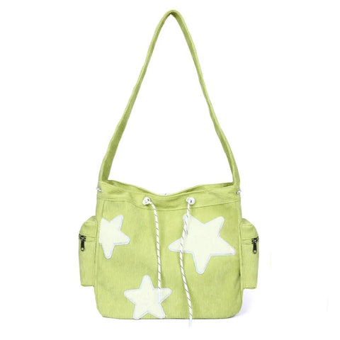 mtvrmall Girls Cute Star Print Shoulder Bags Women Japanese Casual Fashion Crossbody Bag Y2k Streetwear Tote Bags for College Student
