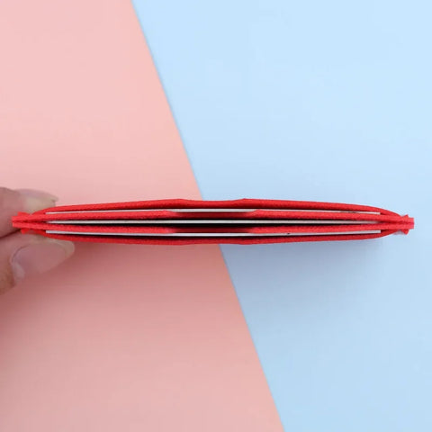 mtvrmall 3Card Slots Ultra-thin ID Credit Card Holder Card Wallet PU Leather Driver's License Cover Bank Card Case Student Meal Card Case