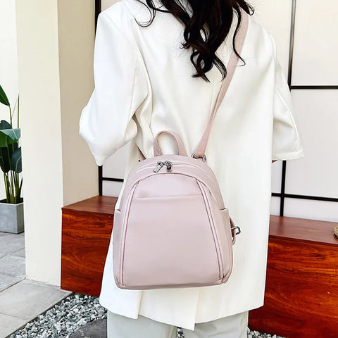 mtvrmall Mini Women's Backpack Retro Soft PU Leather Female Shoulder Crossbody Bag Small Students School Bags Rucksack for Girls Bookbags
