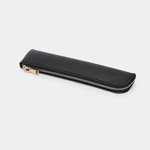 mtvrmall Simple Fountain Pen Sleeve Small PU Pen Bag Japanese Stationery Candy Color Zipper Pencil Pouch Student School Supplies