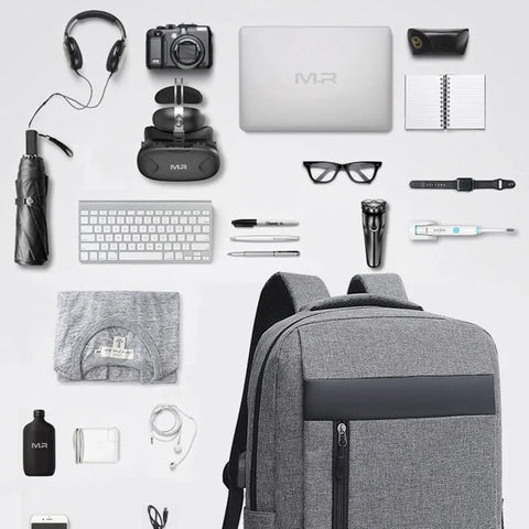 mtvrmall 3PCS Backpack Men's Backpack Korean Version Computer Simple Leisure Travel Fashion Student Schoolbag