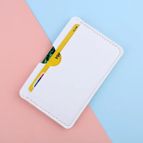 mtvrmall 3Card Slots Ultra-thin ID Credit Card Holder Card Wallet PU Leather Driver's License Cover Bank Card Case Student Meal Card Case