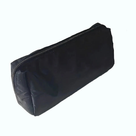 mtvrmall 1pc-Simple black canvas pencil case with large capacity stationery storage bag, school student supplies