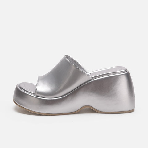 mtvrmall - Women High Heels Slippers Thick Platform Sandals Summer Shoes  New Fashion Slingback Flip Flops Pumps Casual Shoes Slides