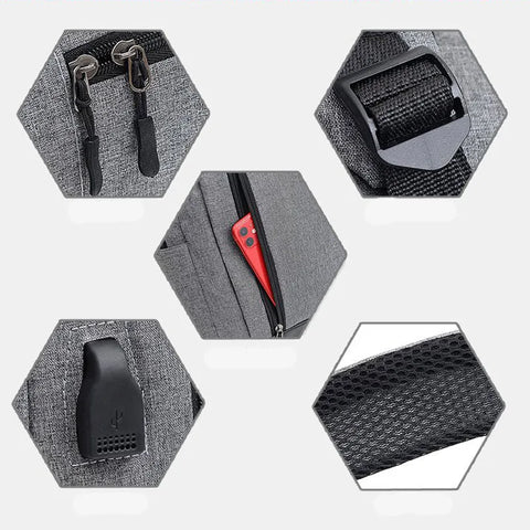 mtvrmall 3PCS Backpack Men's Backpack Korean Version Computer Simple Leisure Travel Fashion Student Schoolbag