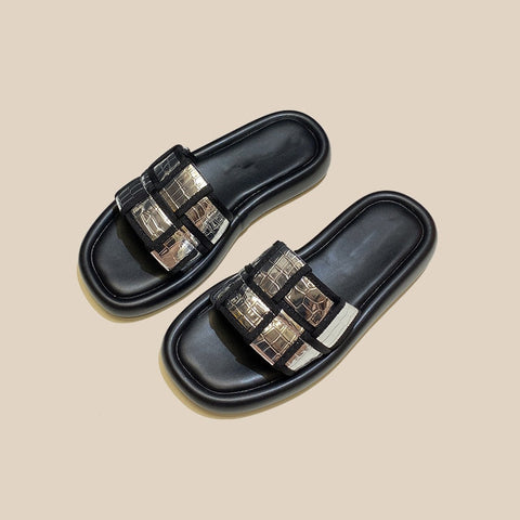 mtvrmall - Summer Slippers Women Flat Luxury Outdoor Beach Flip Flops Female Sandals Sexy Trend Brand Design Slides Shoes for Woman