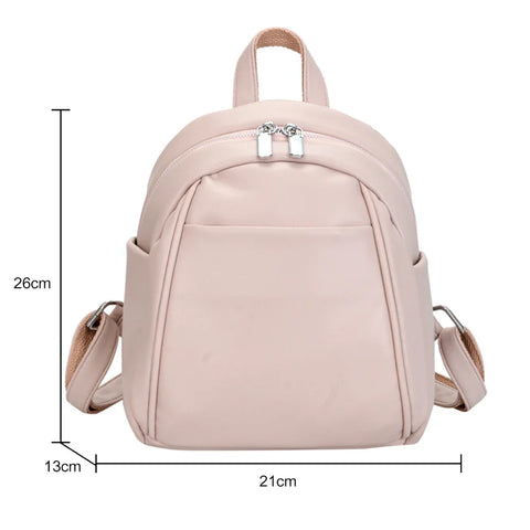 mtvrmall Mini Women's Backpack Retro Soft PU Leather Female Shoulder Crossbody Bag Small Students School Bags Rucksack for Girls Bookbags
